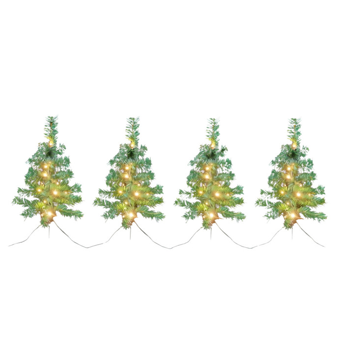Juletrær med lys 80 LED 55 cm 4-pk.